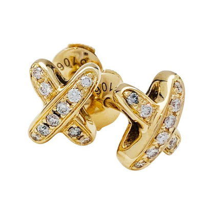 [BIJOUX]JEUX DE GOLD DIAMOND EARRINGS