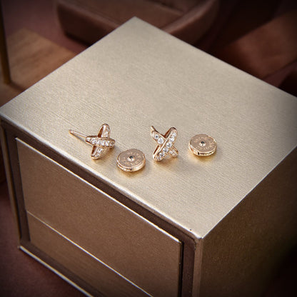 [BIJOUX]JEUX DE GOLD DIAMOND EARRINGS