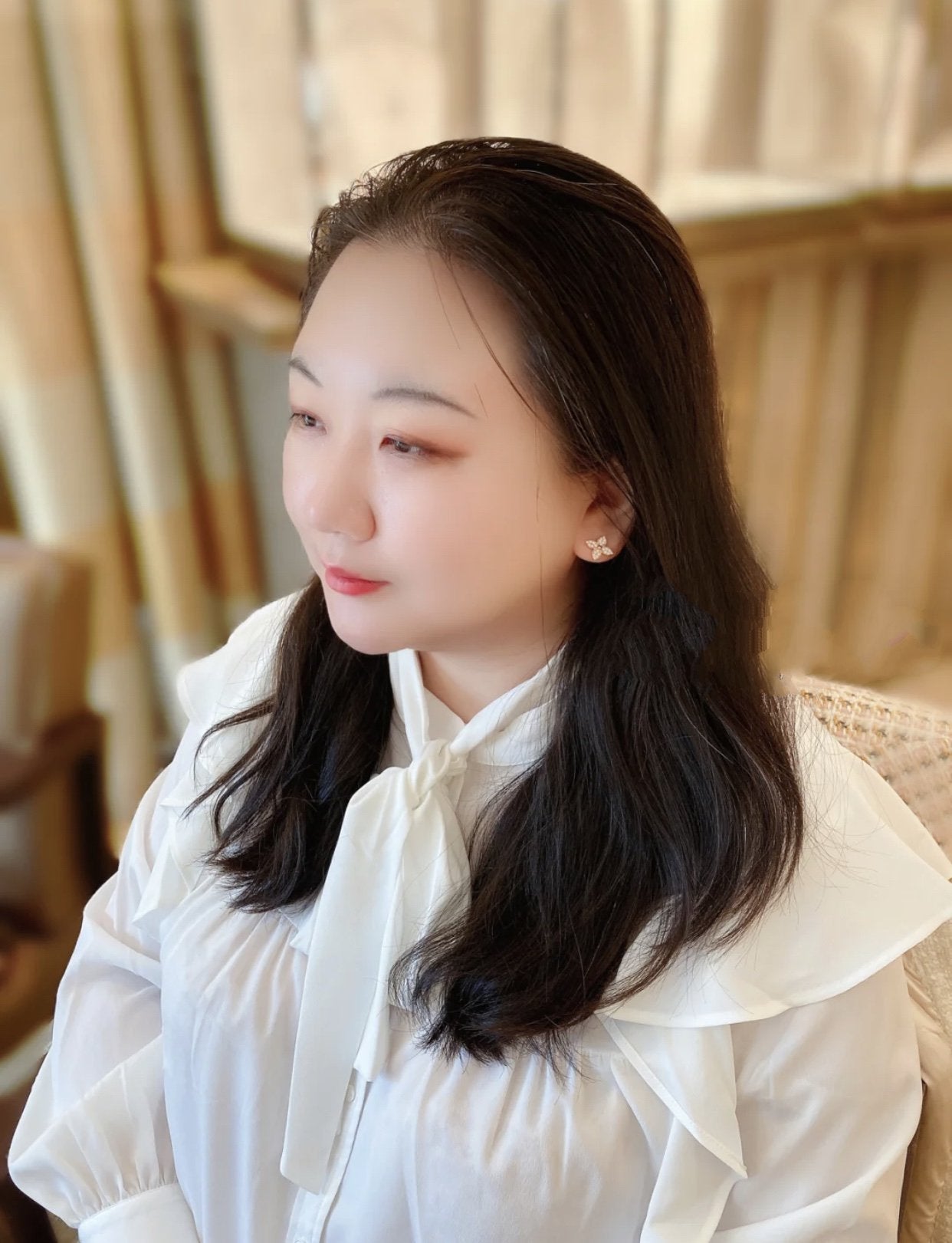 [BIJOUX]STAR BLOSSOM STUD EARRINGS PINK GOLD DIAMONDS