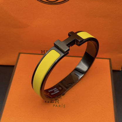[BIJOUX]CLIC HM SO BLACK YELLOW BRACELET
