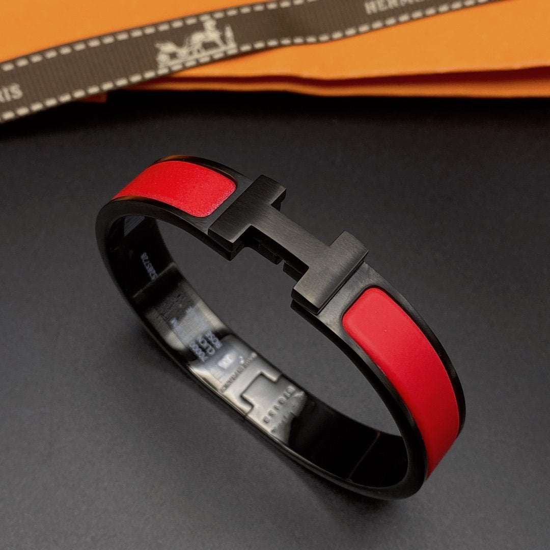 [BIJOUX]CLIC HM SO BLACK RED BRACELET
