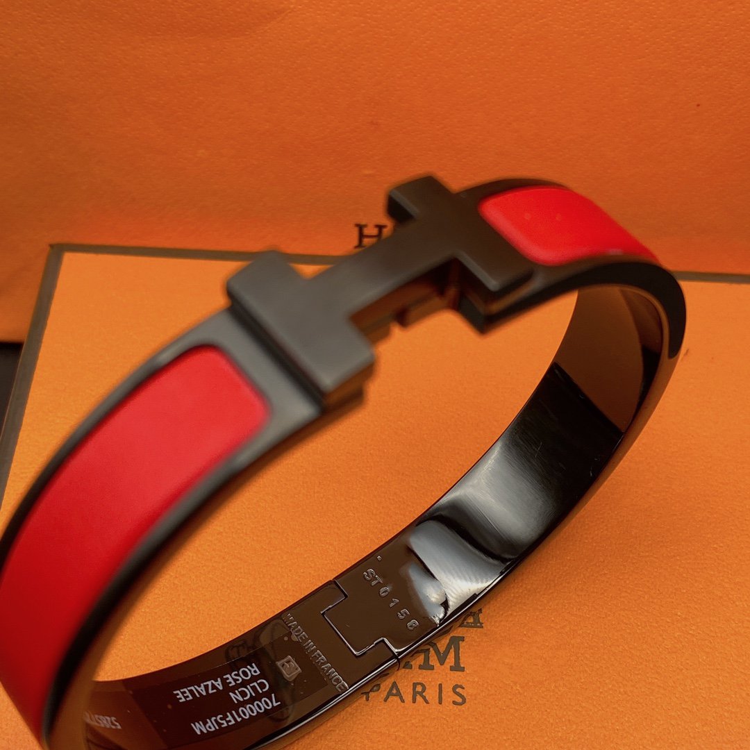 [BIJOUX]CLIC HM SO BLACK RED BRACELET