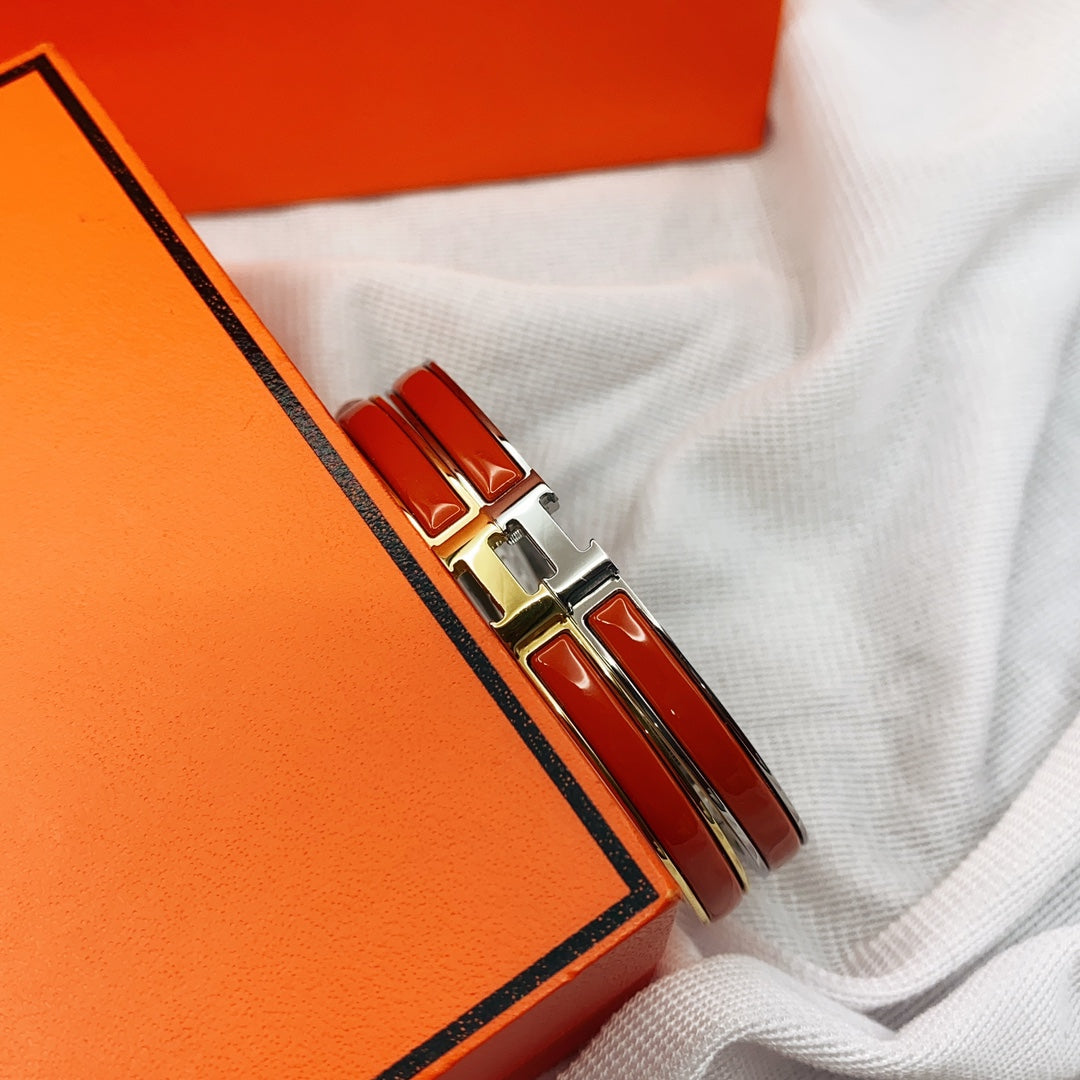 [BIJOUX]CLASSIC HM CLIC RED 8MM ENAMEL BRACELET