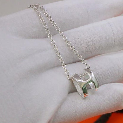 [BIJOUX]HMネックレス Hレターオーバルシリーズ