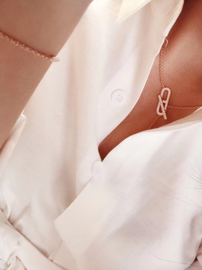 [BIJOUX]HM FIRE PIG NOSE NECKLACE TRENDY STREET