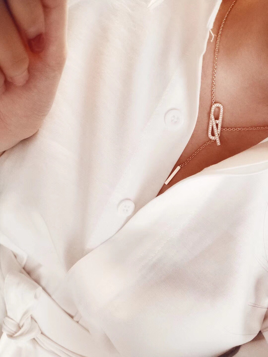 [BIJOUX]HM FIRE PIG NOSE NECKLACE TRENDY STREET