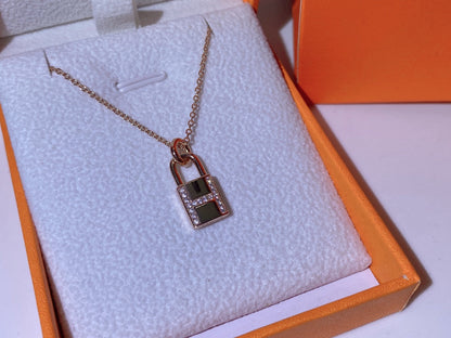 [BIJOUX]HM ADVANCED NICHE LOCK HEAD NECKLACE DIAMONDS