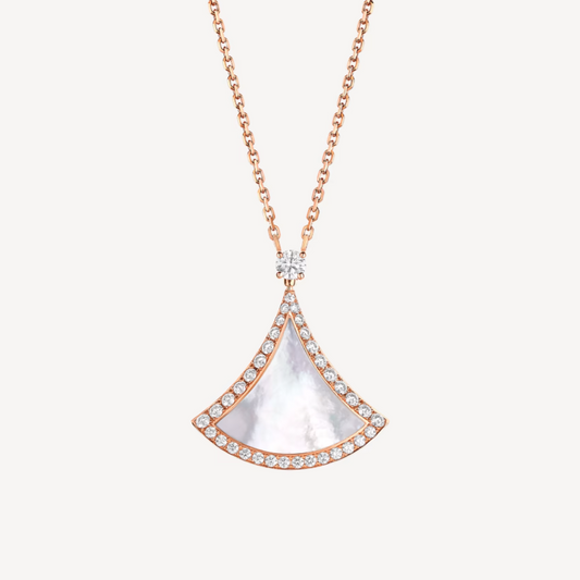 [BIJOUX] COLLIER EN OR ROSE PAVÉ DE DIAMANTS DREAM MOP