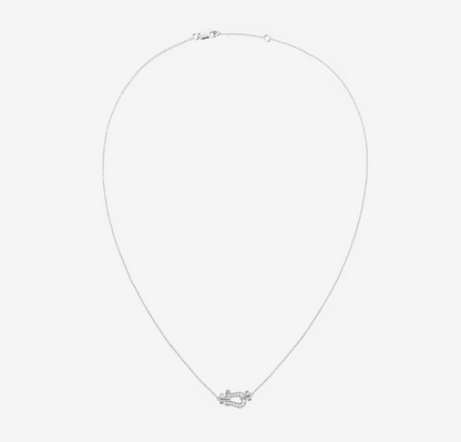 [BIJOUX] COLLIER ARGENT FORCE 10 DIAMANTS MINI MODELE