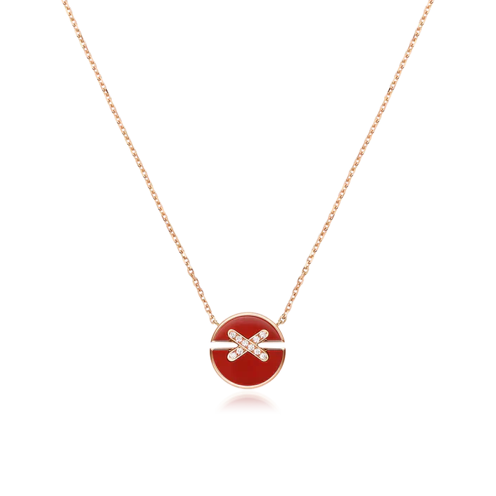 [BIJOUX]JEUX DE ROSE GOLD DIAMOND NECKLACE