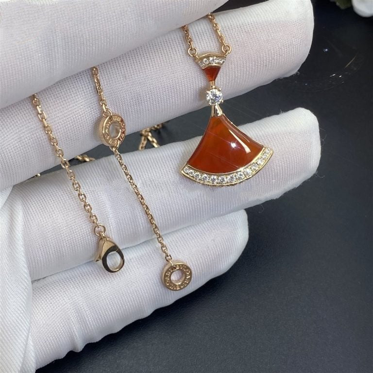 [BIJOUX]DREAM NECKLACE CARNELIAN DIAMOND