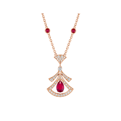 [BIJOUX] COLLIER DE RÊVE CORNALINE DIAMANT OR ROSE