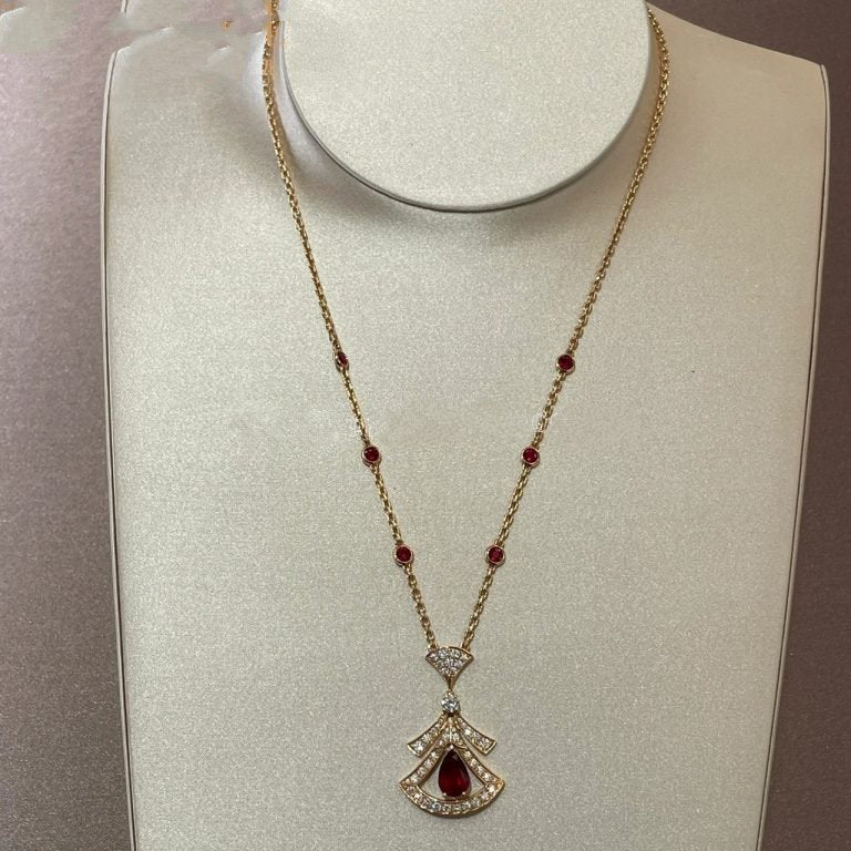 [BIJOUX] COLLIER DE RÊVE CORNALINE DIAMANT OR ROSE