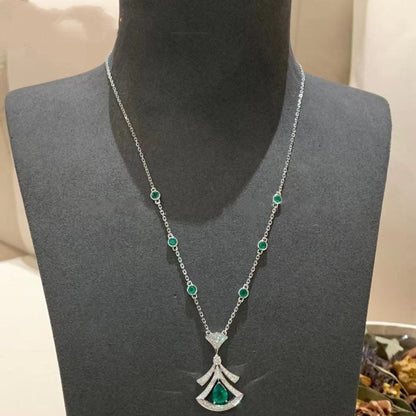 [BIJOUX] COLLIER DE RÊVE MALACHITE DIAMANT ARGENT