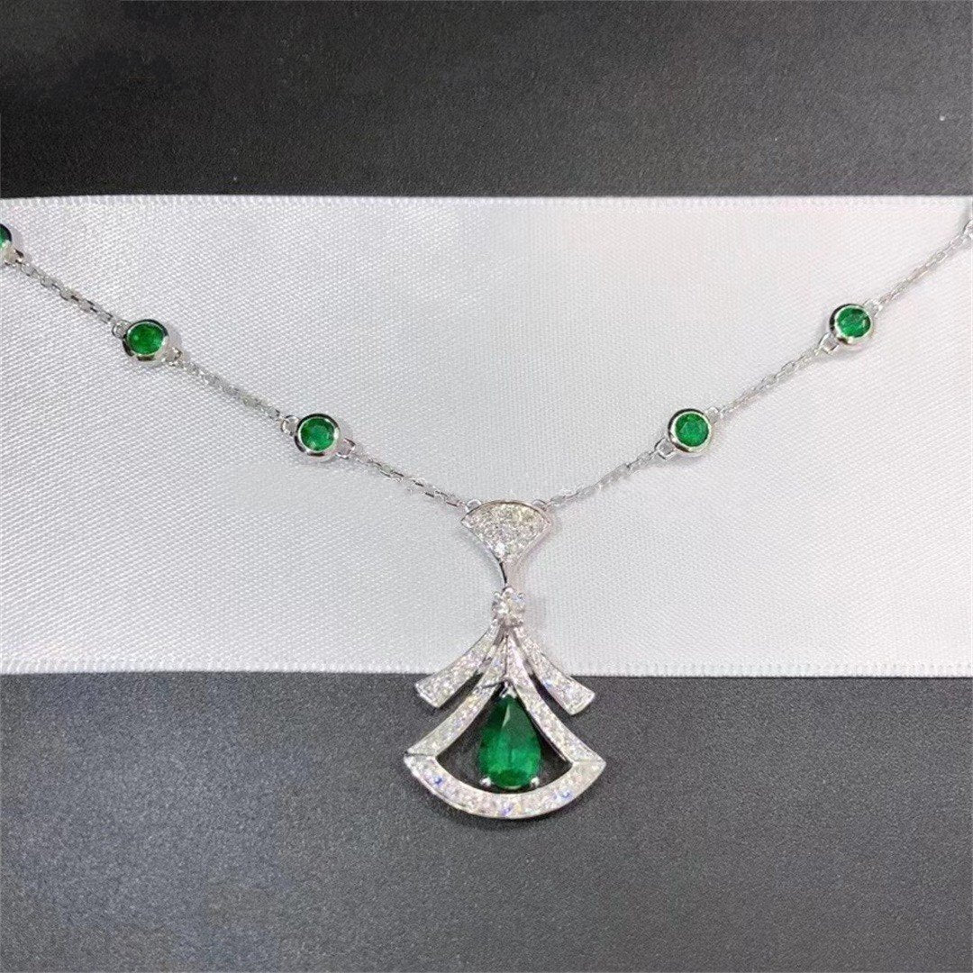 [BIJOUX] COLLIER DE RÊVE MALACHITE DIAMANT ARGENT