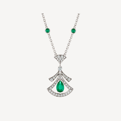[BIJOUX] COLLIER DE RÊVE MALACHITE DIAMANT ARGENT