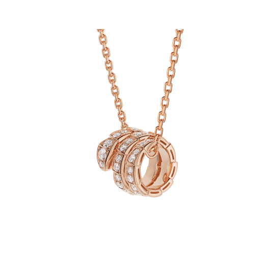 [BIJOUX] COLLIER SERPENTI OR ROSE DOUBLE ANNEAU DIAMANT