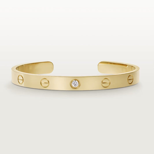 [BIJOUX] BRACELET LOVE 6.1MM 1 MANCHETTE OUVERTE DIAMANT