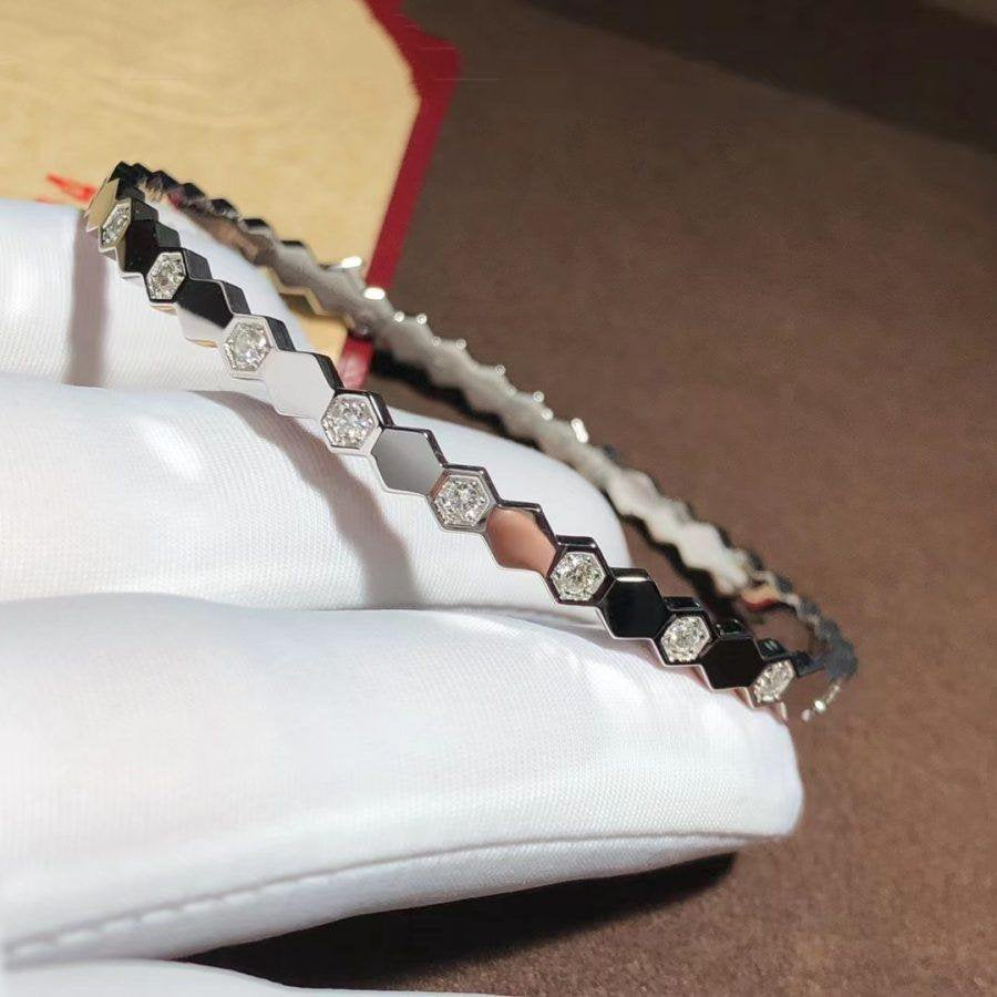 [BIJOUX]BRACELET ARGENT DIAMANT BEE LOVE