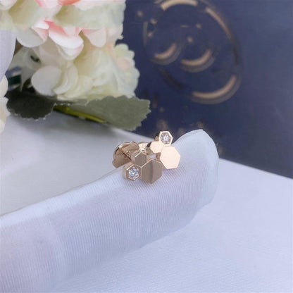 [BIJOUX]BEE LOVE PINK GOLD DIAMOND EARRINGS