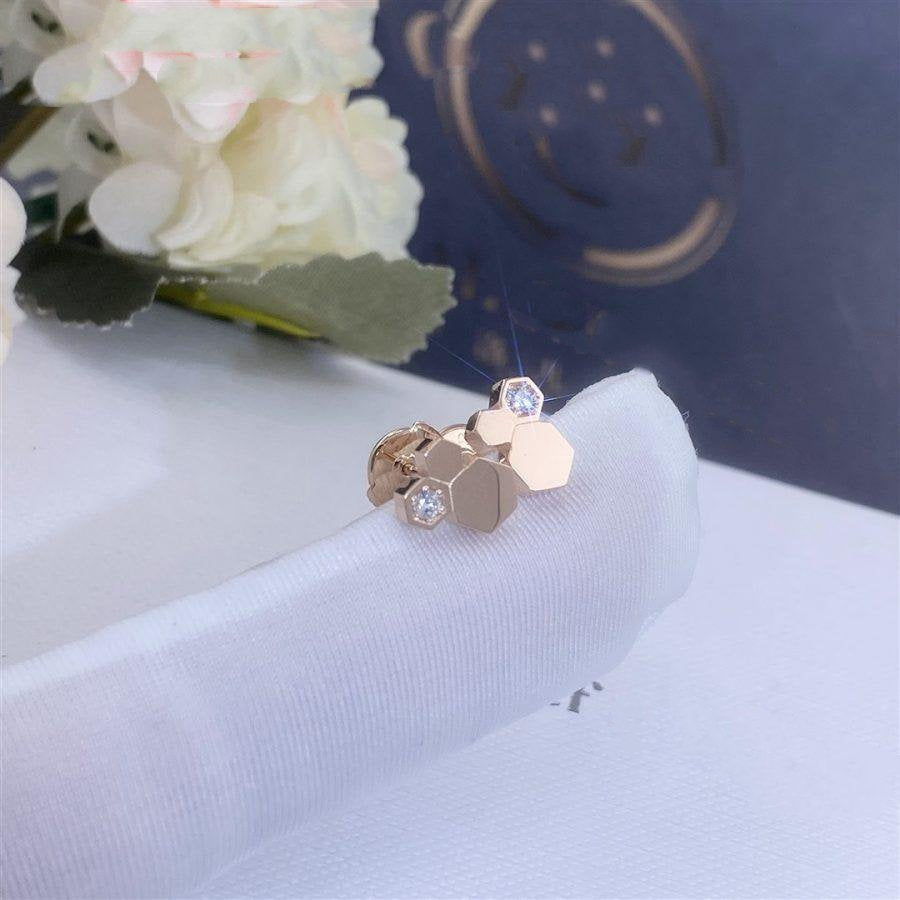 [BIJOUX]BEE LOVE PINK GOLD DIAMOND EARRINGS