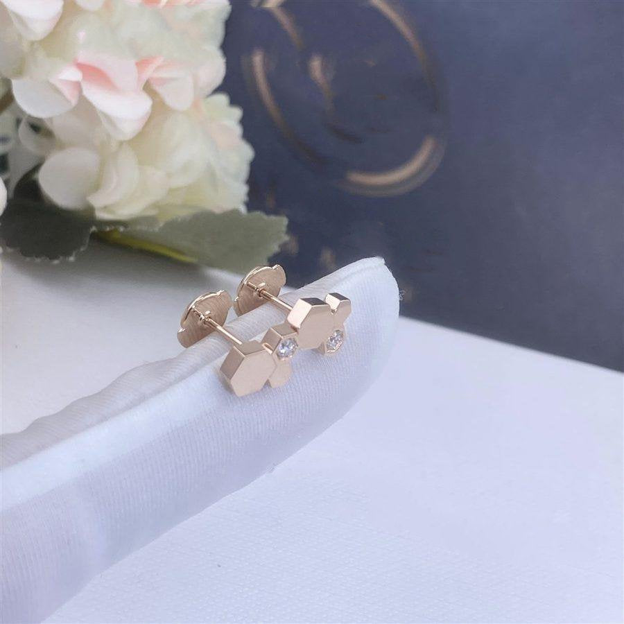 [BIJOUX]BEE LOVE PINK GOLD DIAMOND EARRINGS