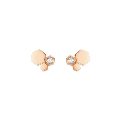 [BIJOUX]BEE LOVE PINK GOLD DIAMOND EARRINGS