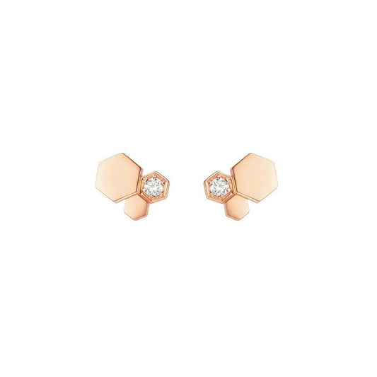 [BIJOUX]BEE LOVE PINK GOLD DIAMOND EARRINGS