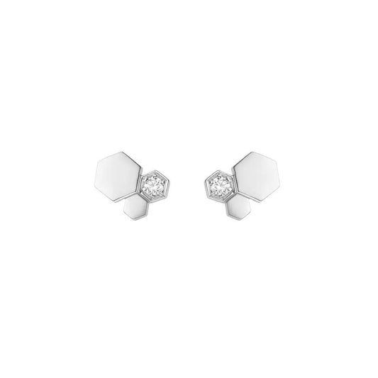 [BIJOUX]BEE LOVE SILVER DIAMOND EARRINGS