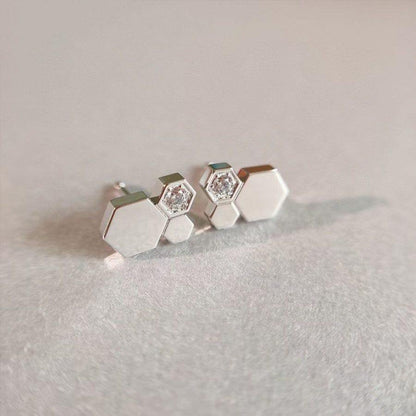 [BIJOUX]BEE LOVE SILVER DIAMOND EARRINGS