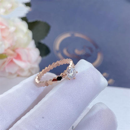 [BIJOUX]BAGUE BEE LOVE OR ROSE 1 DIAMANT