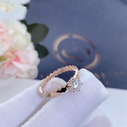 [BIJOUX]BAGUE BEE LOVE OR ROSE 1 DIAMANT