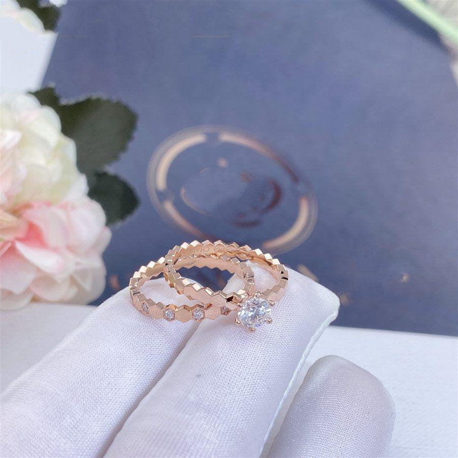 [BIJOUX]BAGUE BEE LOVE OR ROSE 1 DIAMANT