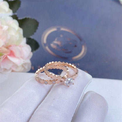 [BIJOUX]BAGUE BEE LOVE OR ROSE DIAMANT