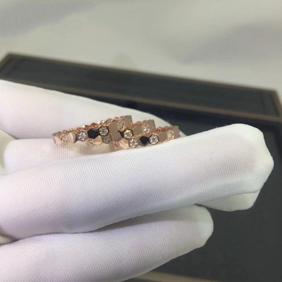 [BIJOUX]BAGUE BEE LOVE OR ROSE DIAMANT