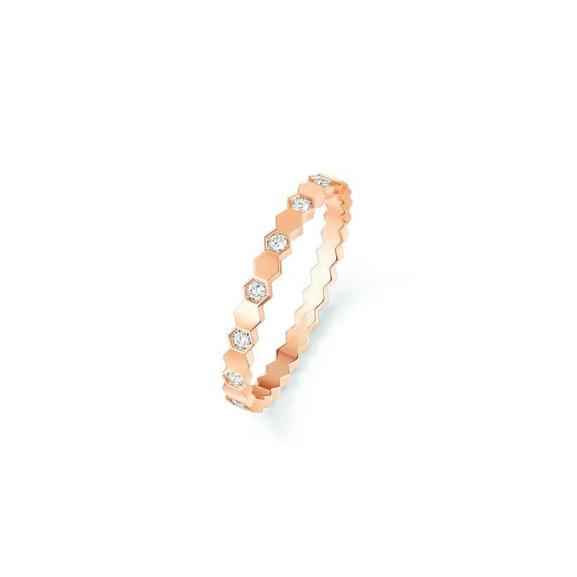 [BIJOUX]BAGUE BEE LOVE OR ROSE DIAMANT