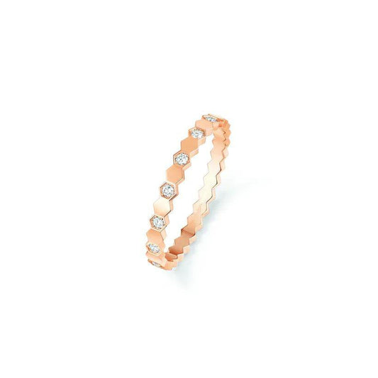[BIJOUX]BAGUE BEE LOVE OR ROSE DIAMANT