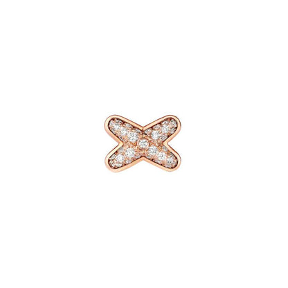 [BIJOUX]JEUX DE PINK GOLD DIAMOND EARRINGS