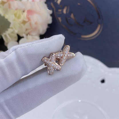 [BIJOUX]JEUX DE PINK GOLD DIAMOND EARRINGS