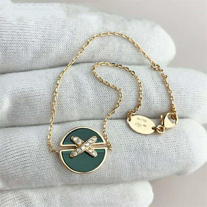 [BIJOUX]JEUX DE BRACELET MALACHITE PINK GOLD DIAMONDS