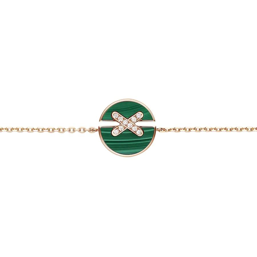 [BIJOUX]JEUX DE BRACELET MALACHITE PINK GOLD DIAMONDS