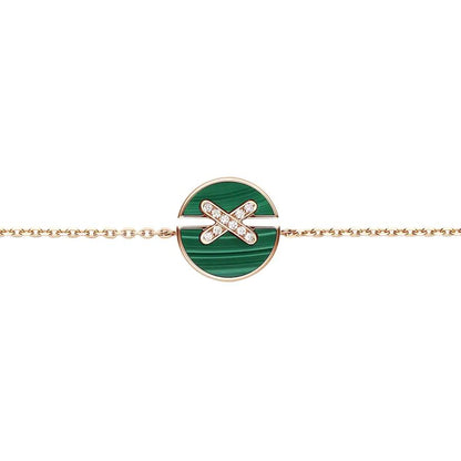 [BIJOUX]JEUX DE BRACELET MALACHITE PINK GOLD DIAMONDS