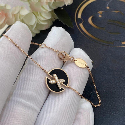 [BIJOUX]JEUX DE BRACELET ONYX OR ROSE DIAMANT