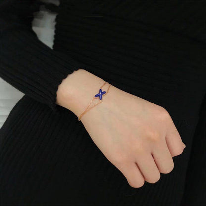 [BIJOUX]Hollow Design Four-Leaf Clover Flower Shape Ring