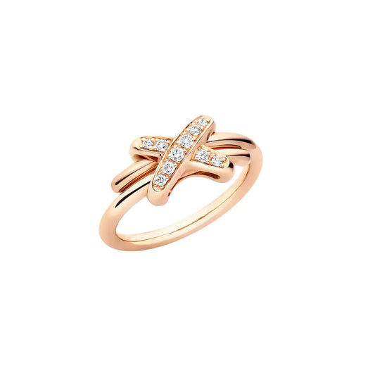 [BIJOUX]BAGUE JEUX DE DIAMANT OR ROSE
