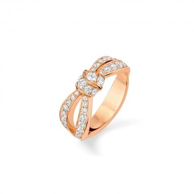 [BIJOUX]BAGUE LIENS OR ROSE DIAMANT