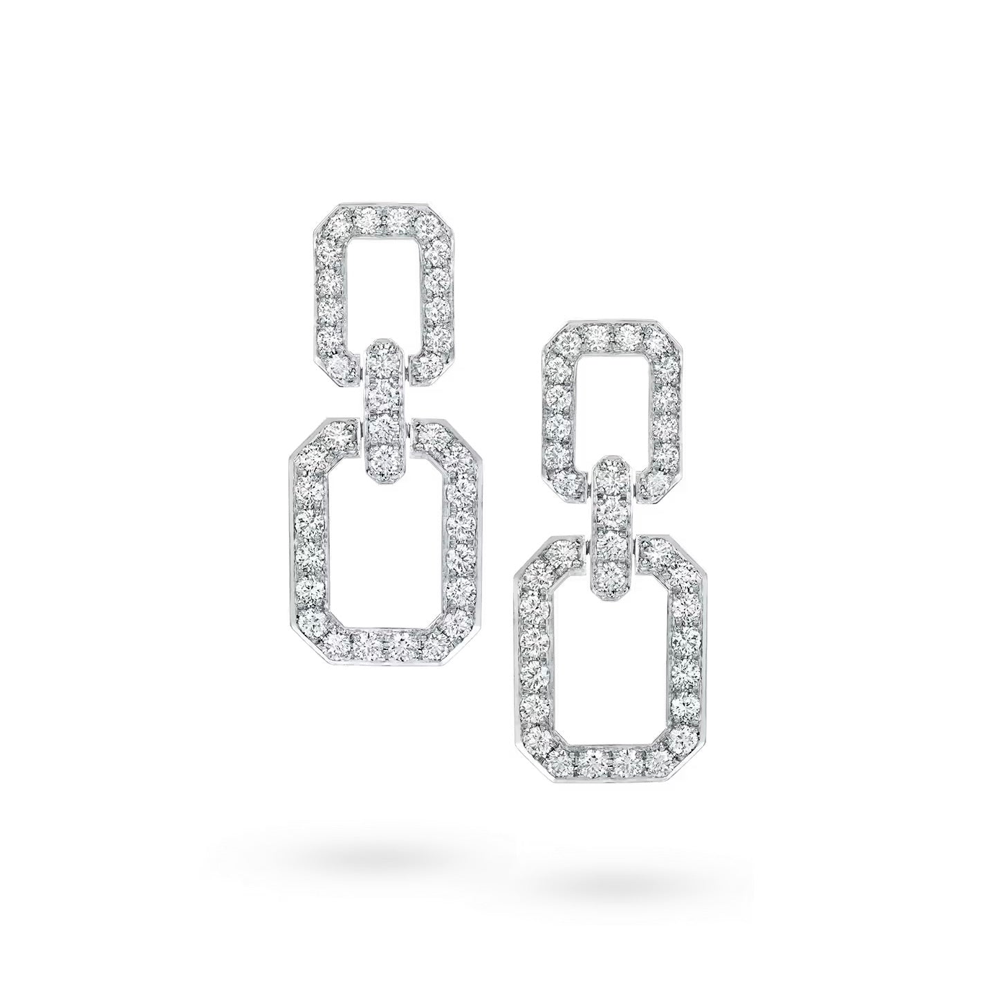 [BIJOUX]LINKS MEDIUM EARRINGS DIAMOND