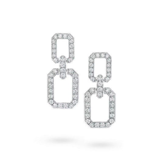 [BIJOUX]LINKS MEDIUM EARRINGS DIAMOND