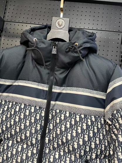 [BIJOUX]VESTE À CAPUCHE RÉVERSIBLE EN COTON IMPRIMÉ ALL-OVER FW21 NOIR