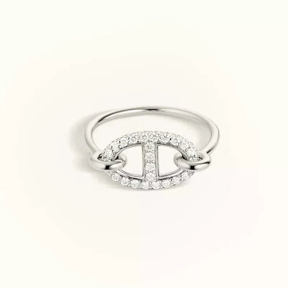 [BIJOUX]RONDE SMALL SILVER DIAMOND RING